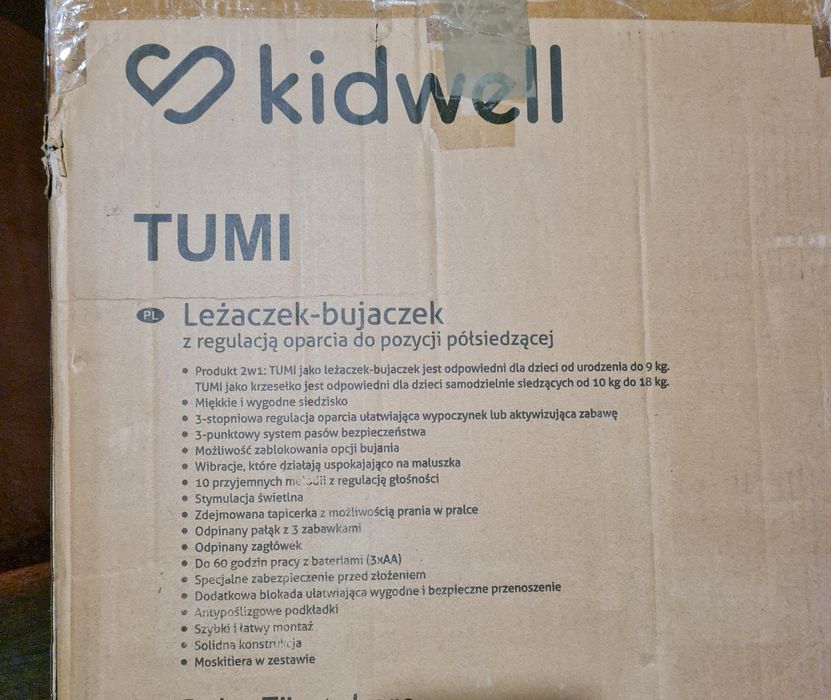 Leżaczek bujaczek Kidwell TUMI 2w1 0-18kg