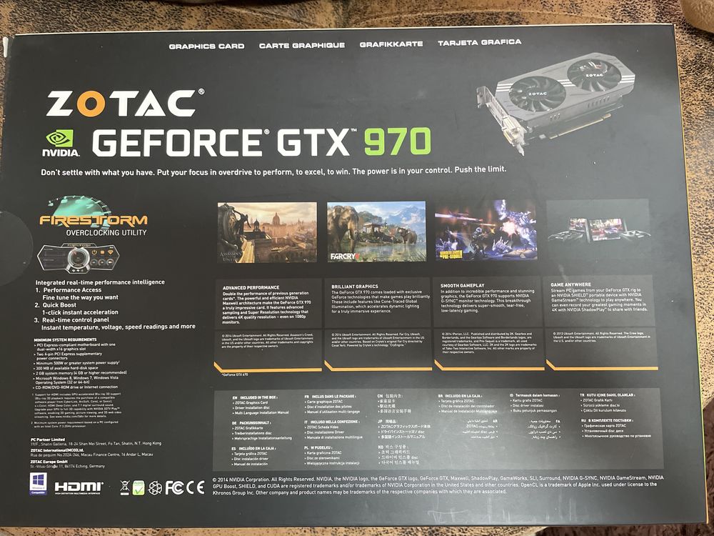 Placa Grafica Gtx 970 Zotac 4Gb ddr5