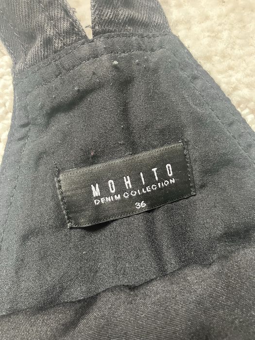 Czarna sukienka spódnica ogrodniczki na szelkach, Mohito, rozmiar S/36