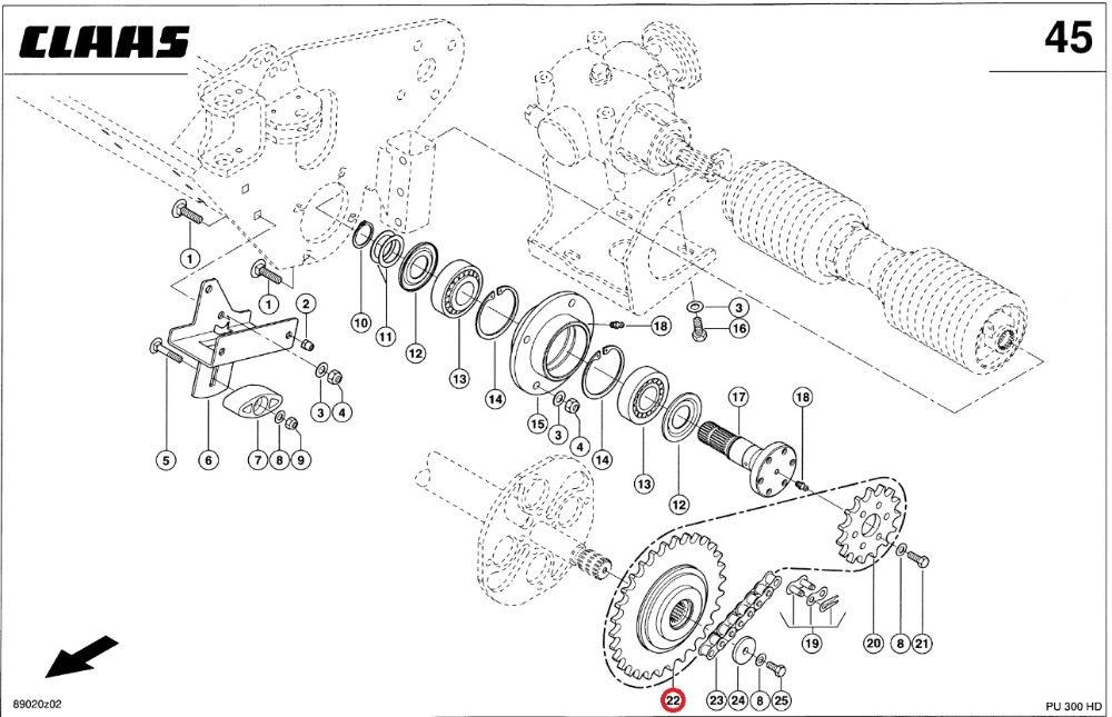 CLAAS PU 300 HD муфта фрикційна 0009069390/9069390