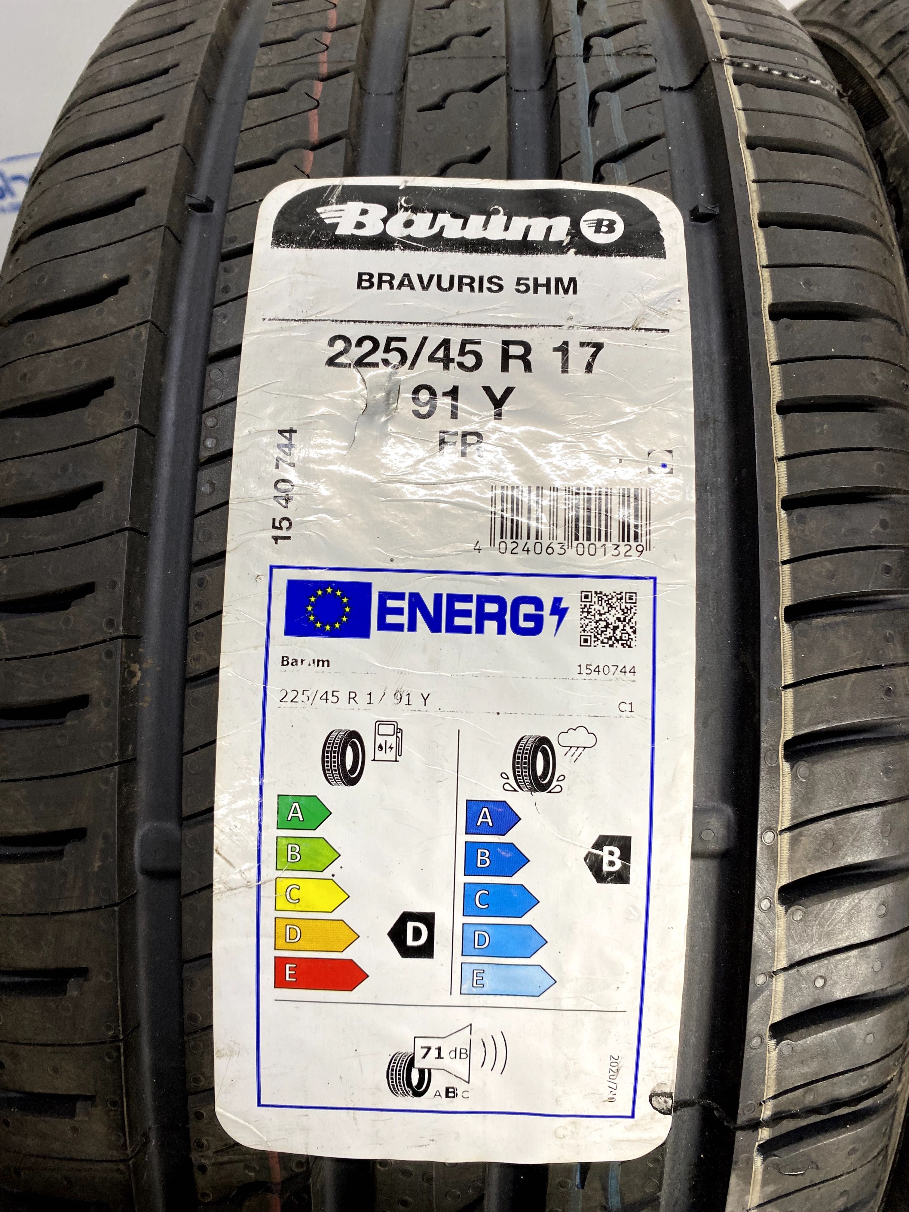 Літні шини 225 45 R17 91Y Barum Bravuris 5.Germany