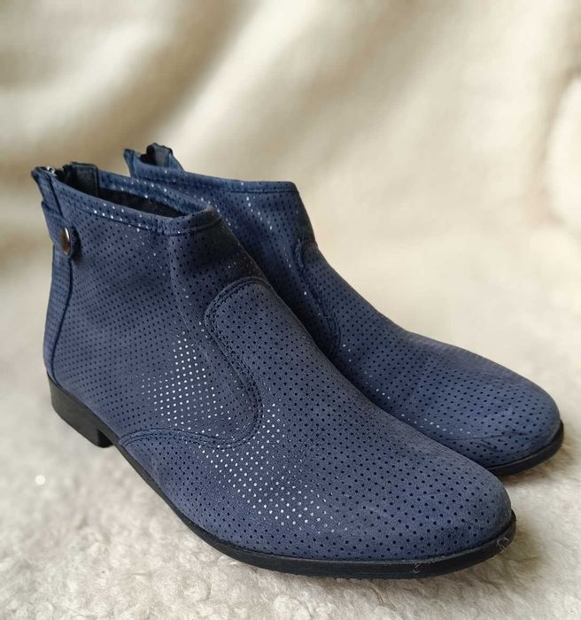 Botki monnari niebieskie 36