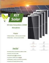 Kit Solar Fotovoltaico 2200W Monofásico Telhado Inclinado