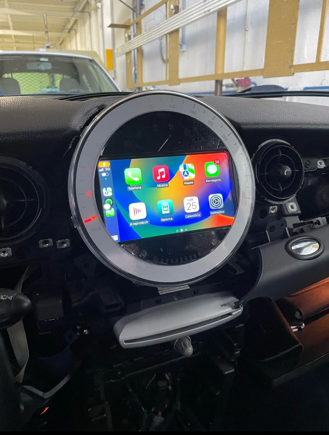 Rádio Android 13 com GPS Mini R55 R56 R60 (Novo)