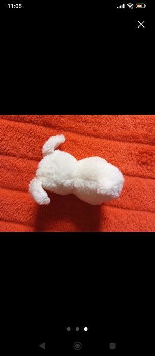 Peluche cãozinho branco