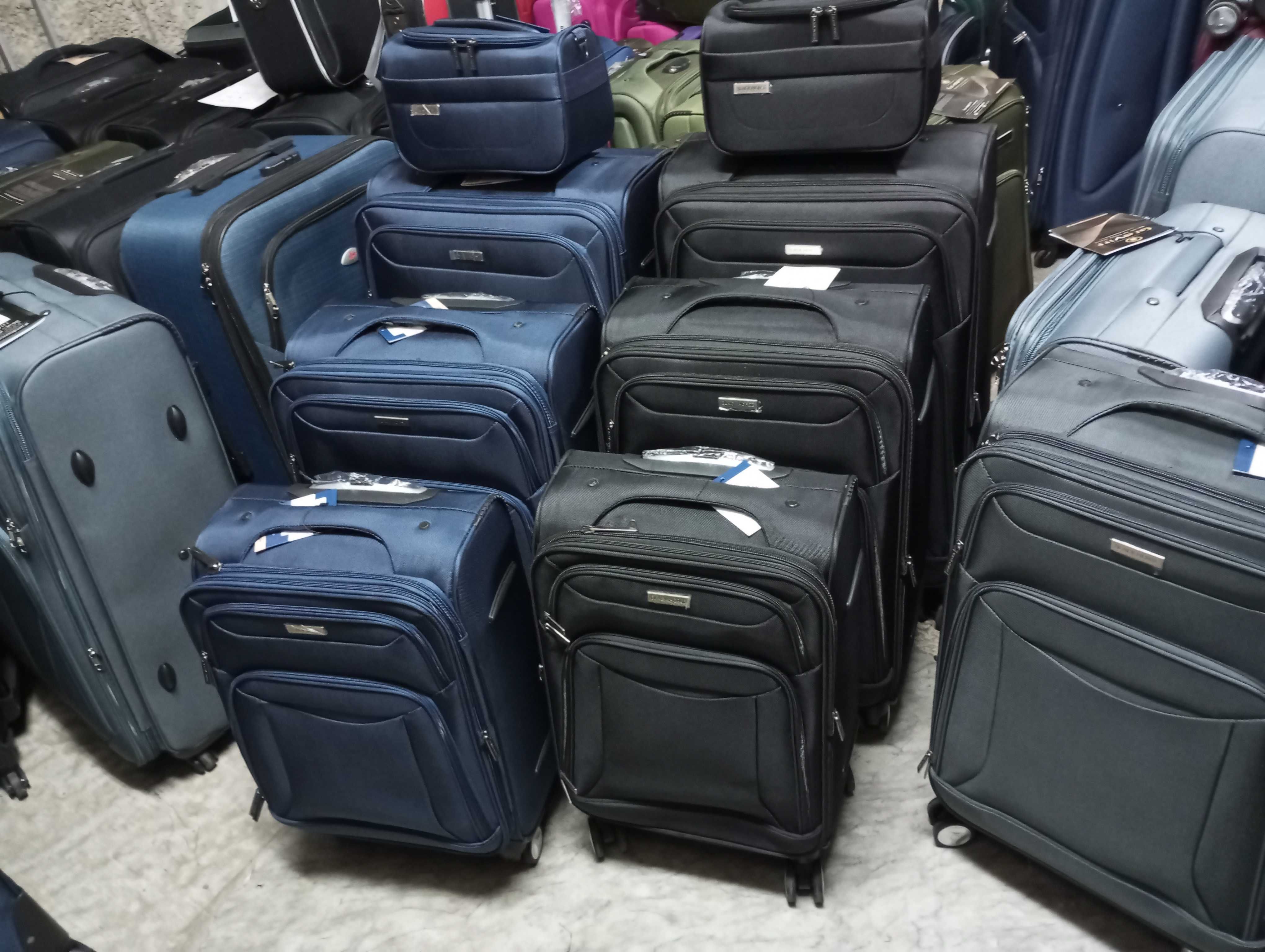 walizki duże xxl z grubej codury na 4 kołach podróżne