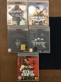 PlayStation Ps 3 Red Dead Redemtion, Thief, Sniper 2, Elite 3, Skyrim!