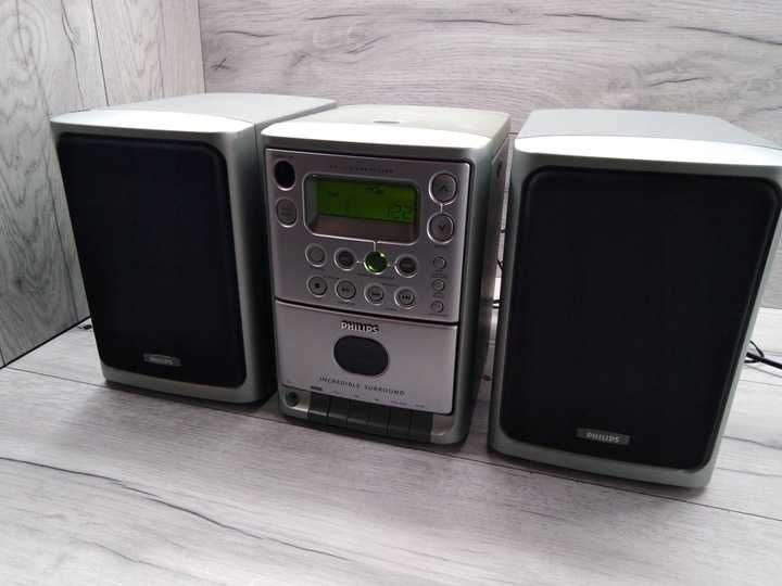 Mini Wieża PHILIPS Cd Audio Fm/Am Kaseta Aux