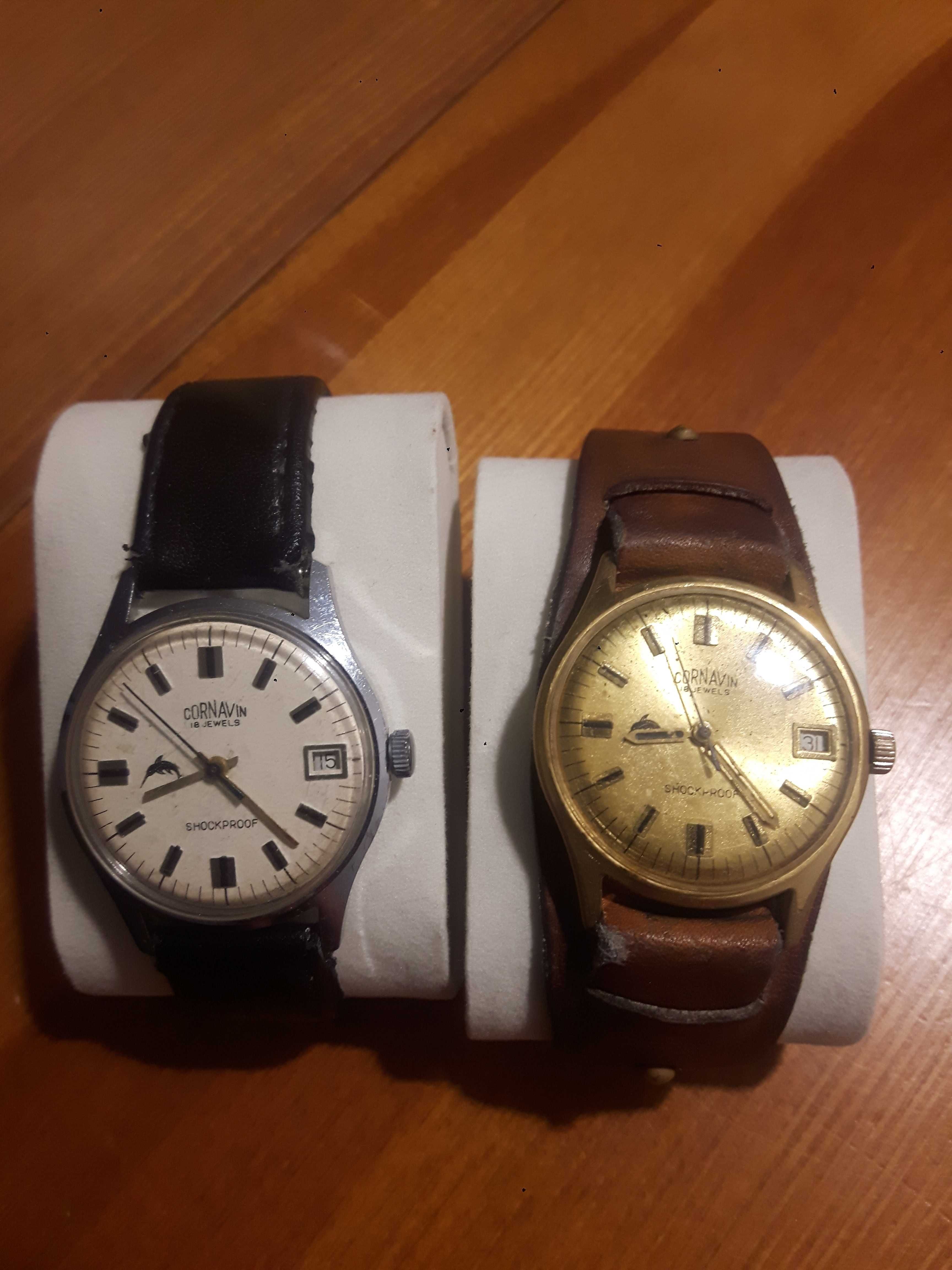2x zegarek CORNAVIN+ gratis 2x paski perlonowe z PRL z metkami