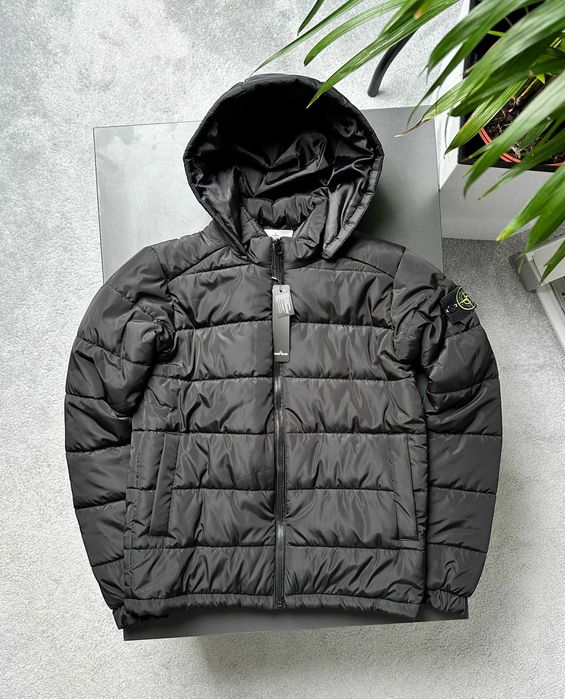 S M L XL XXL // Черный пуховик Стон Айленд - Куртка Stone Island