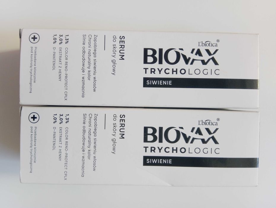 30zł mniej 2x serum na siwienie L'biotica Biovax Trychologic 50ml
