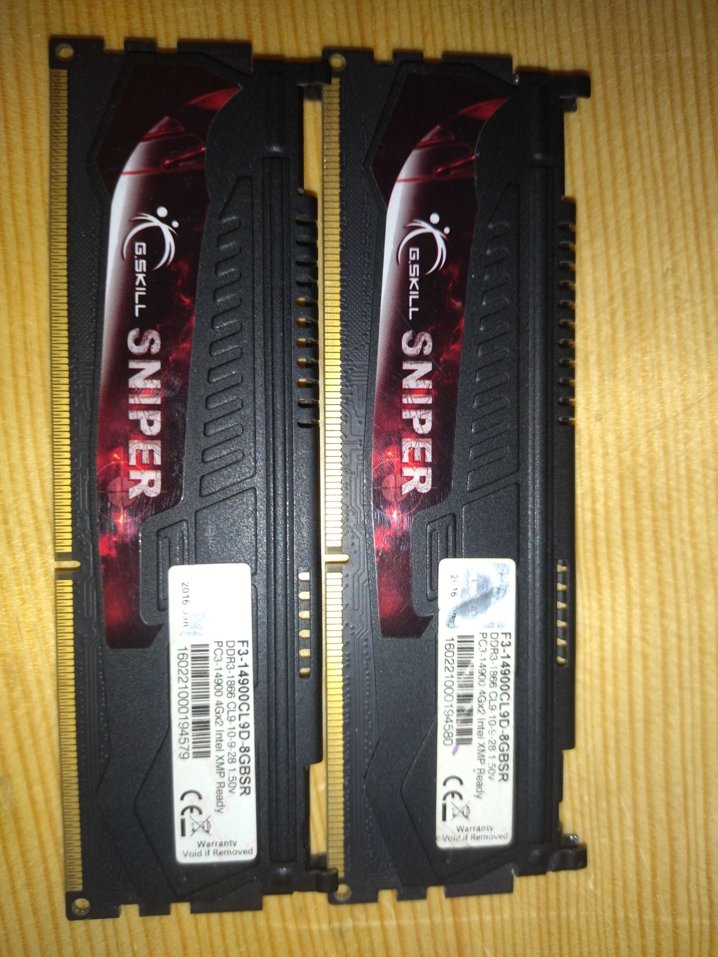 Оперативна пам'ять GSkill Sniper 1866mhz 8gb набор ddr3