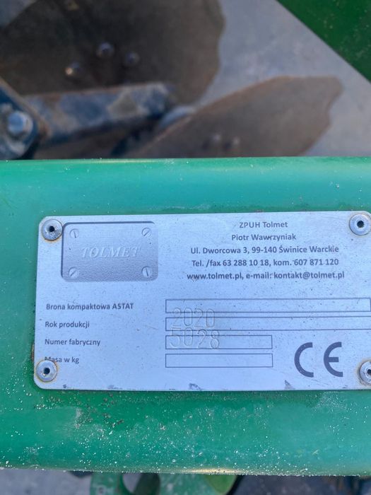 Talerzówka Tolmet 3m wał pierścieniowy 500mm