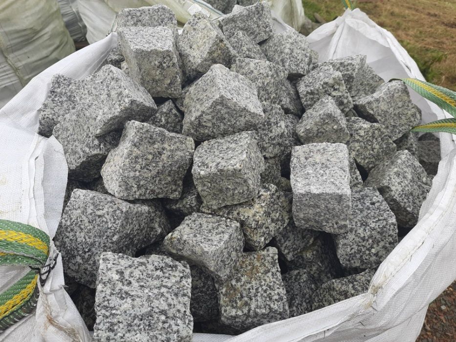 KOSTKA GRANITOWA 4/6, 7/9,  8/11, 15/17 szara - I gatunek BIG BAG