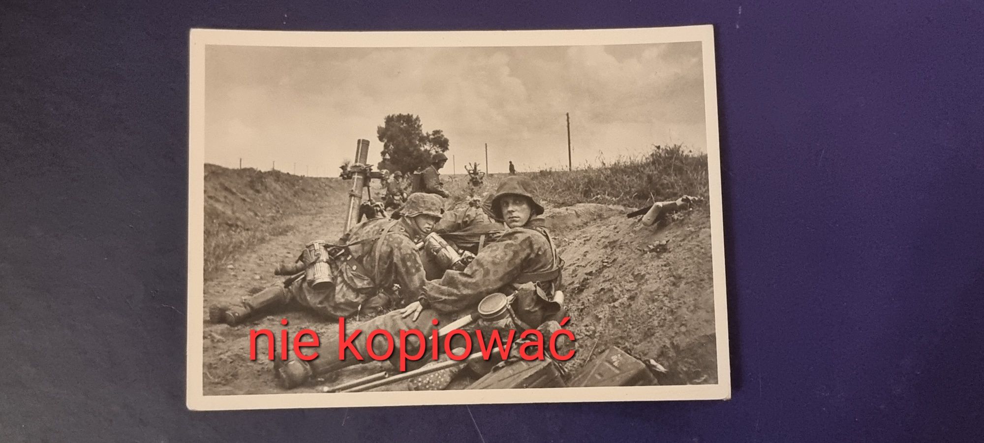 Pocztówka Waffen SS kamuflaż 3 Rzesza Wehrmacht