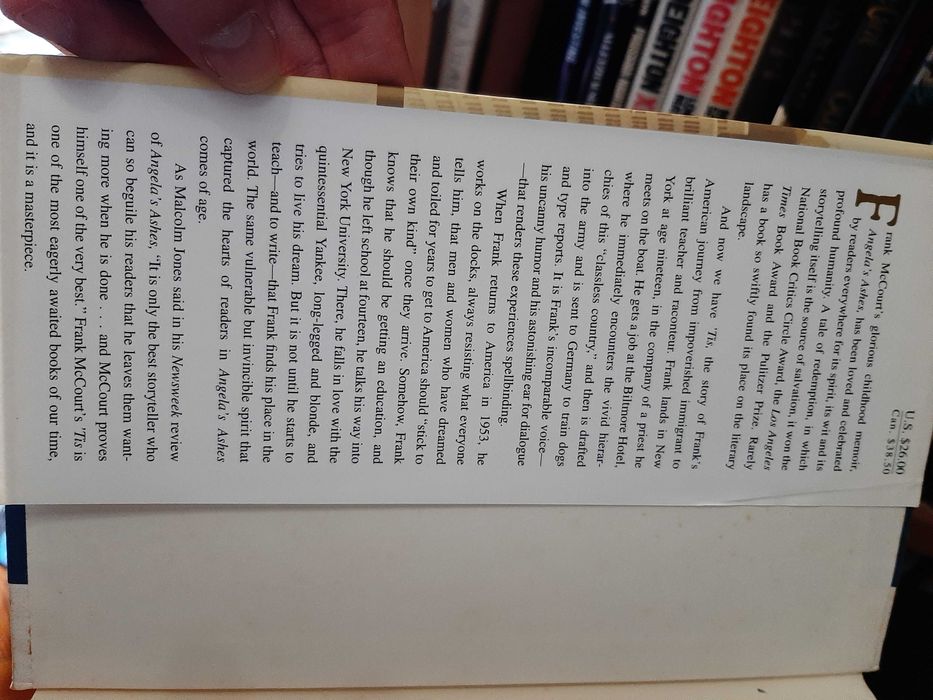 Frank McCourt – 'Tis (sequel to Angela's Ashes)