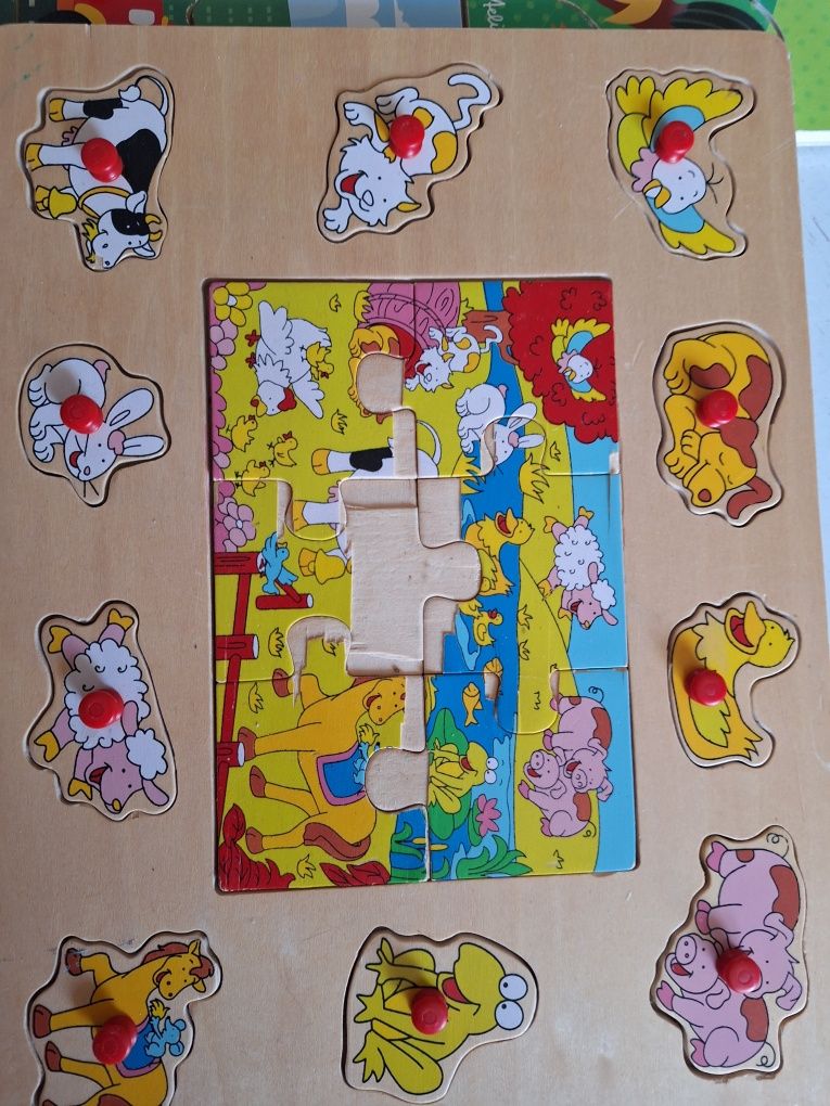 Układanka układanki drewniane puzzle magnes