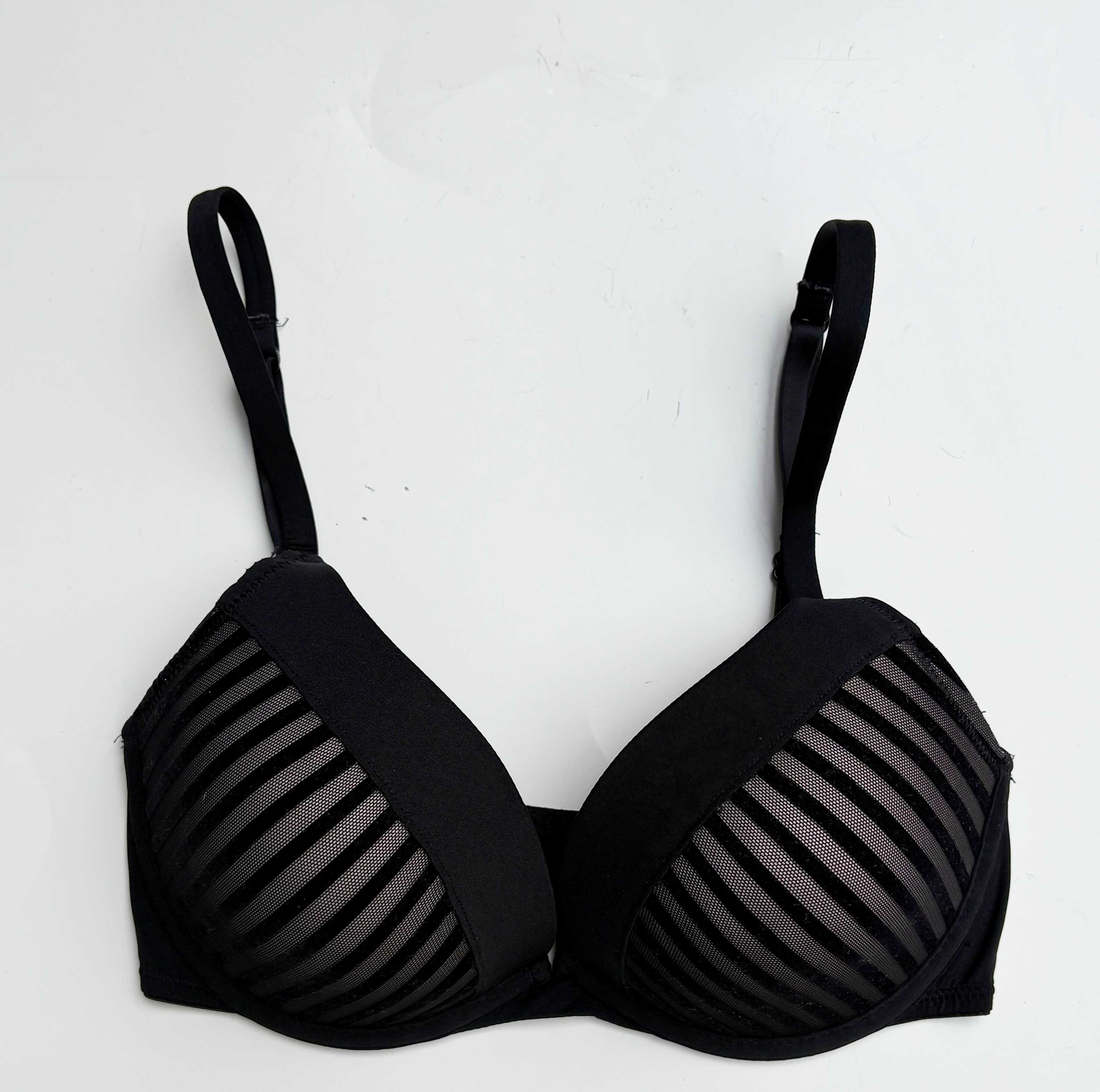 Biustonosz Czarny Hunkemoller 70C Push Up Stanik Paseczki