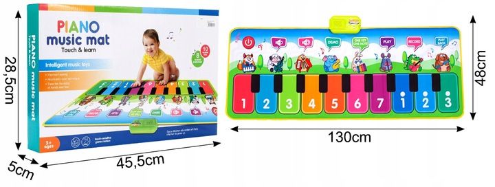 Mata Muzyczna Do Tańczenia Dla Dzieci Interaktywna 130 Cm Pianinko Nag