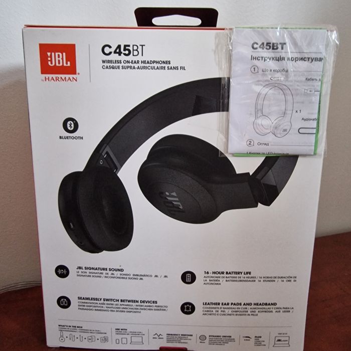 Słuchawki bezprzewodowe JBL C45BT Czarne