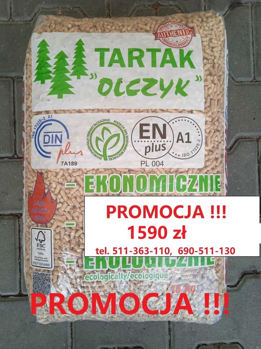 Pellet PROMOCJA certyfikowany "OLCZYK" Węgiel Groszek