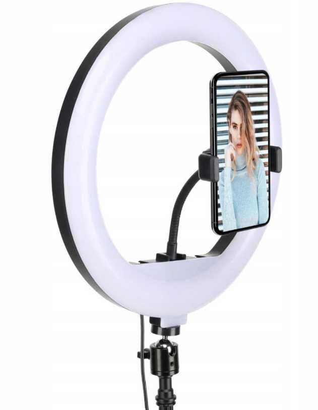 LAMPA PIERŚCIENIOWA duża led ze statywem 220CM ring SELFIE 60W