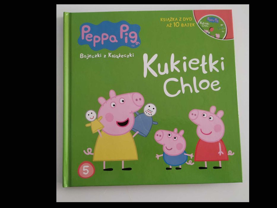 Świnka Peppa Bajeczki z Książeczki 5 Kukiełki Chloe -z płytą DVD
