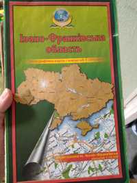 Івано-франківська область, топографічна карта