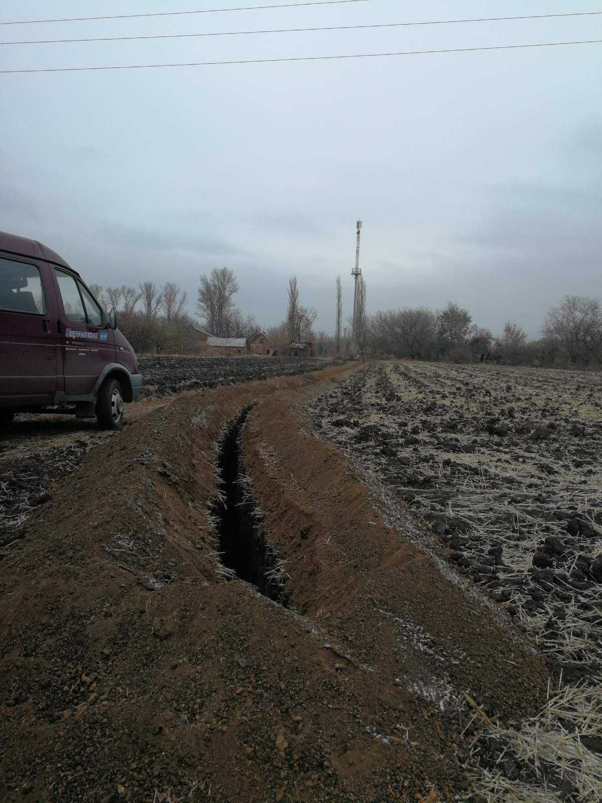 Услуги траншеекопателя, баровой установки