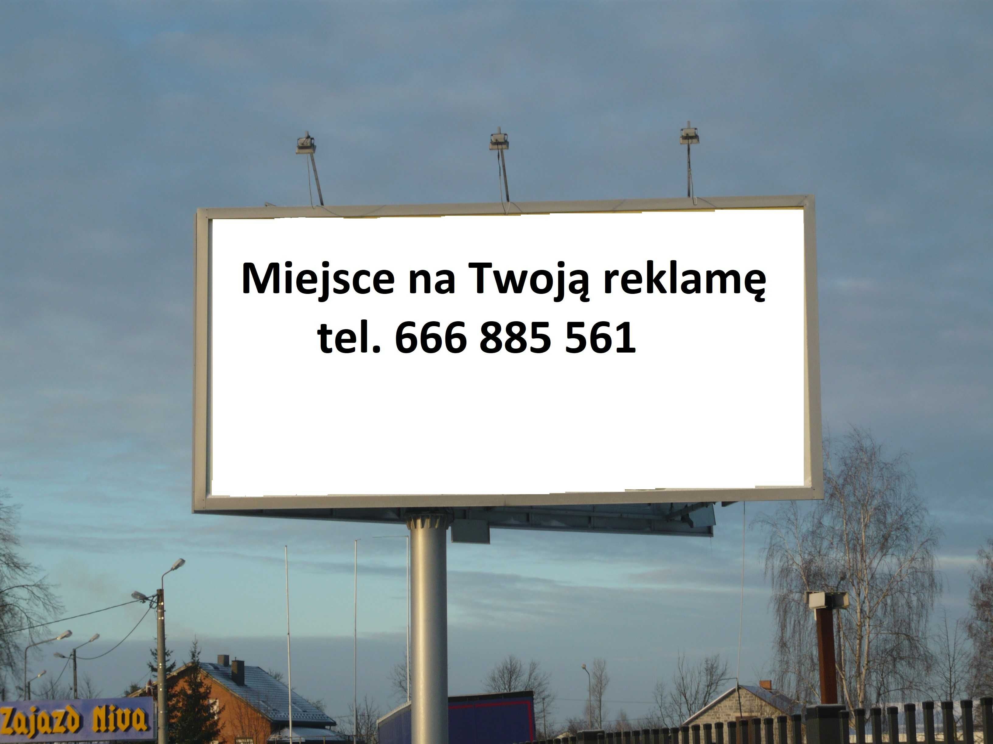 DO WYNAJĘCIA tablica baner na reklamę powierzchnia reklamowa DK 12