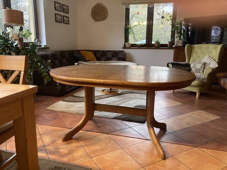 Stół dębowy rozkładany używany