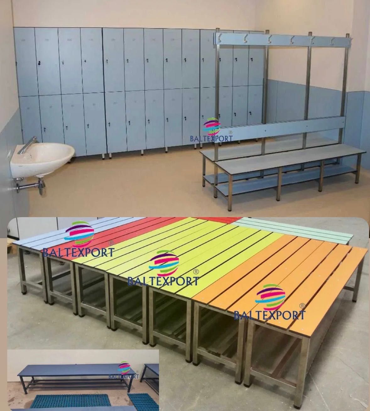 Banco Balneário Corrido Ginásio Escolas Industrial Temos Modelos Stock