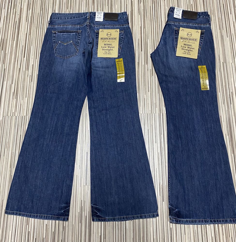 Spodnie damskie jeans dzwony 30/31 pas 76 cm komplet 2 sztuki Lee nowe