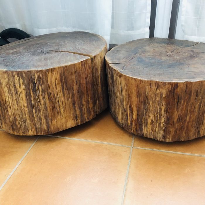 Pieniek drewniany stolik pieniek