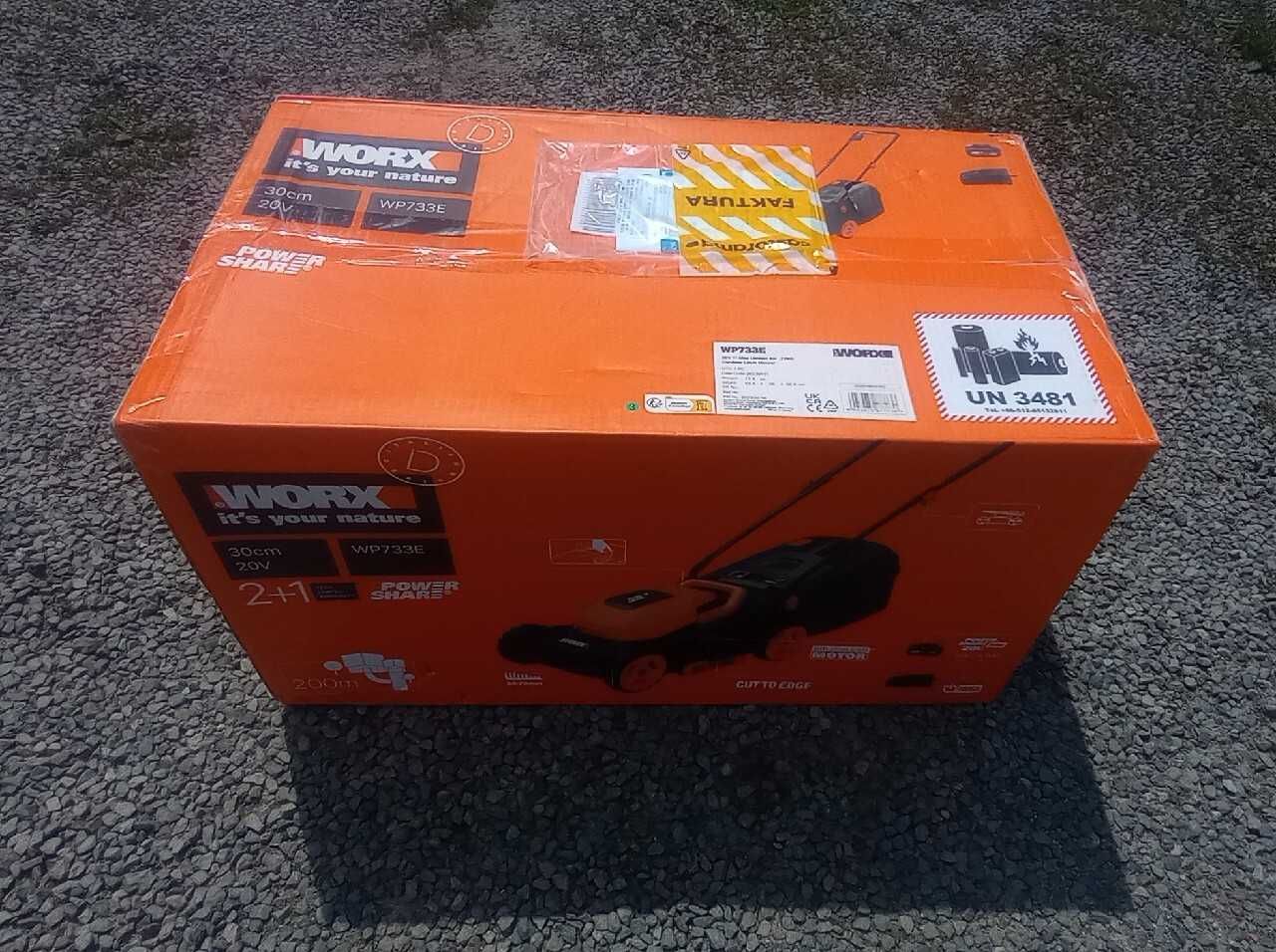 Nowa Kosiarka akumulatorowa Worx WP733E 20V 4,0ah 30 cm Gwarancja