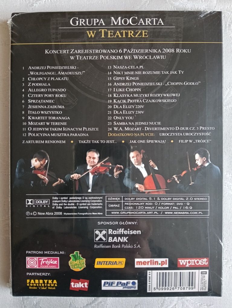 Kabaret Grupa MoCarta W Teatrze nowa zafoliowana płyta DVD