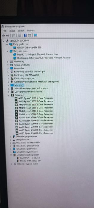 Komputer stacjonarny stacja gamingowy rayzen 5 3600 pamięć 64gb DDR 4