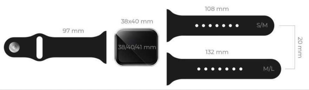 Paski silikonowe do Apple Watch 42/44/45