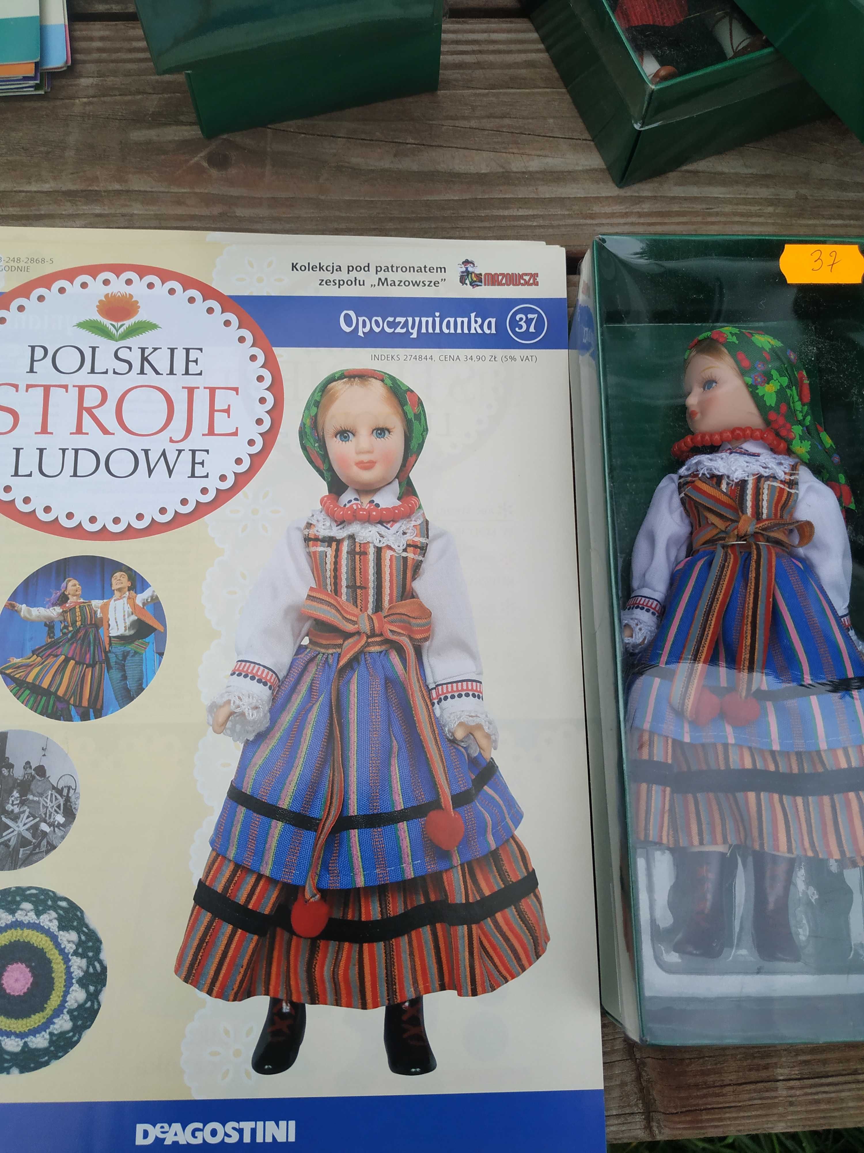 Porcelanowa lalka w polskim stroju ludowym