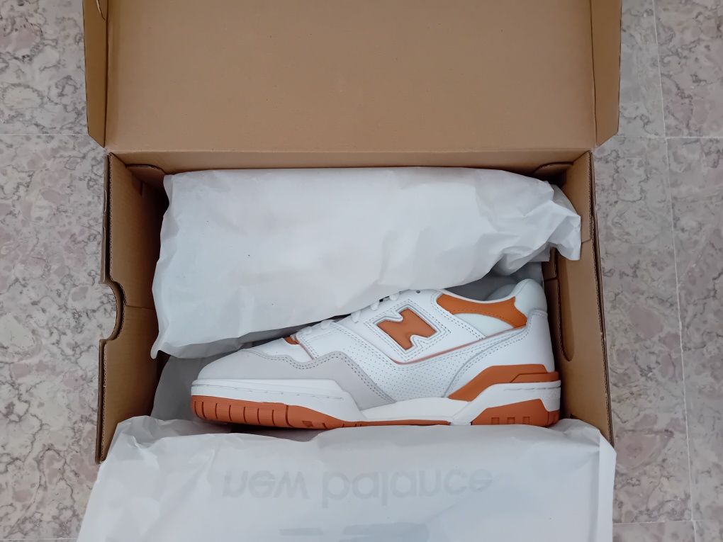 New balance 550 white orange (novos)