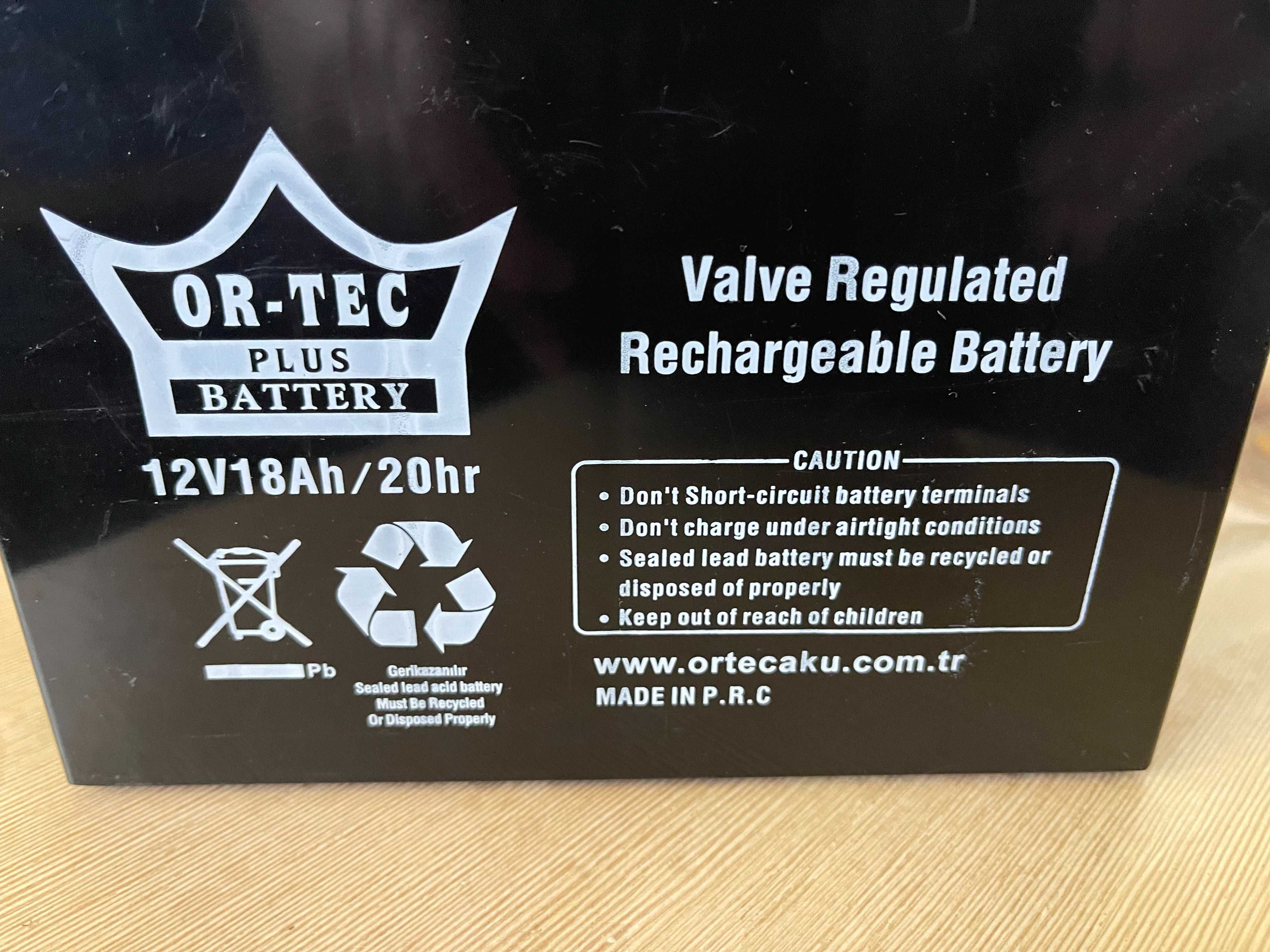 Акумулятор AGM   OR-TEC 12V-18 Ah.