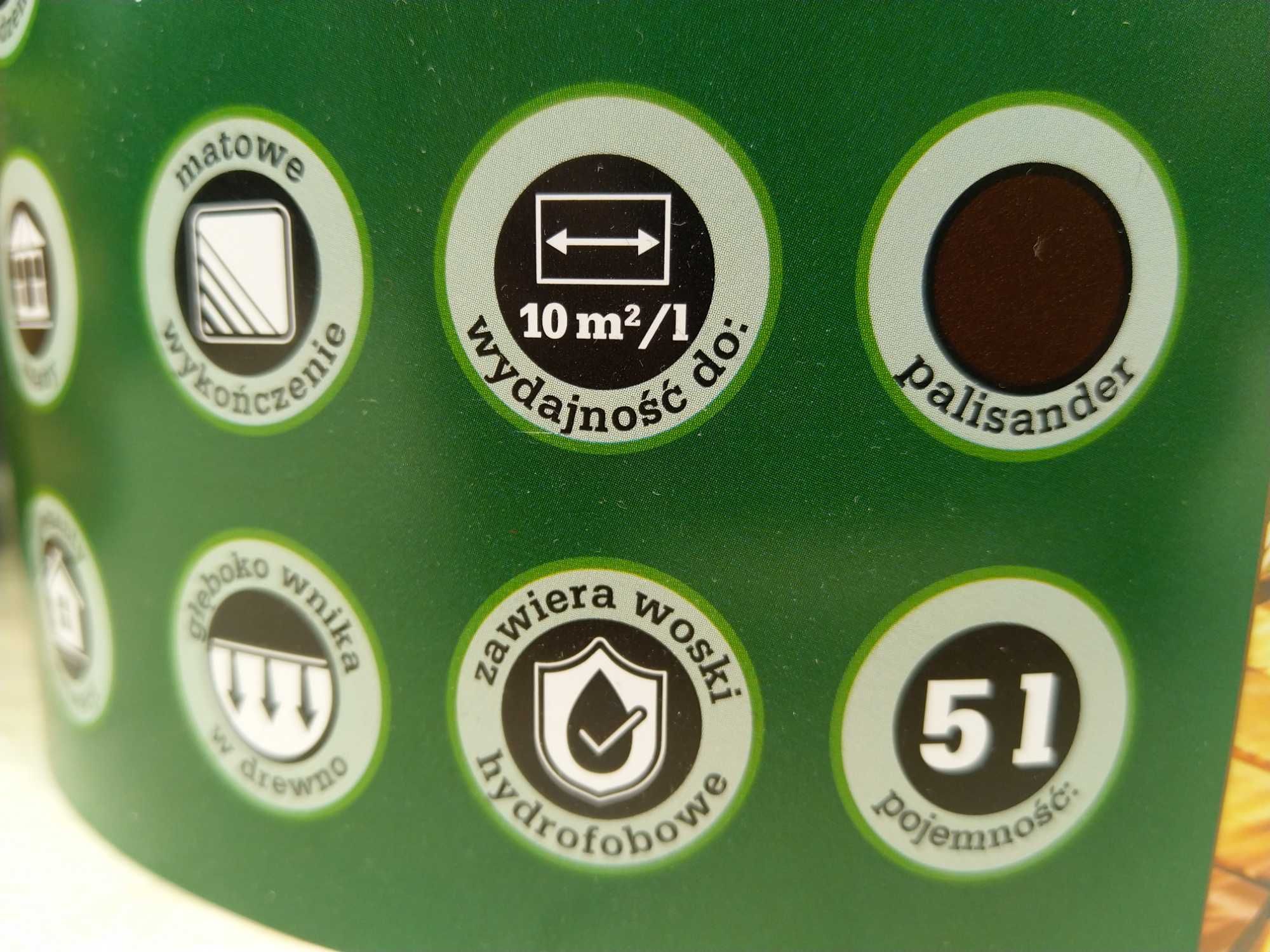 NAJTANIEJ Impregnat Do Drewna Barwa PALISANDER 5L Zabezpiecza i Chroni
