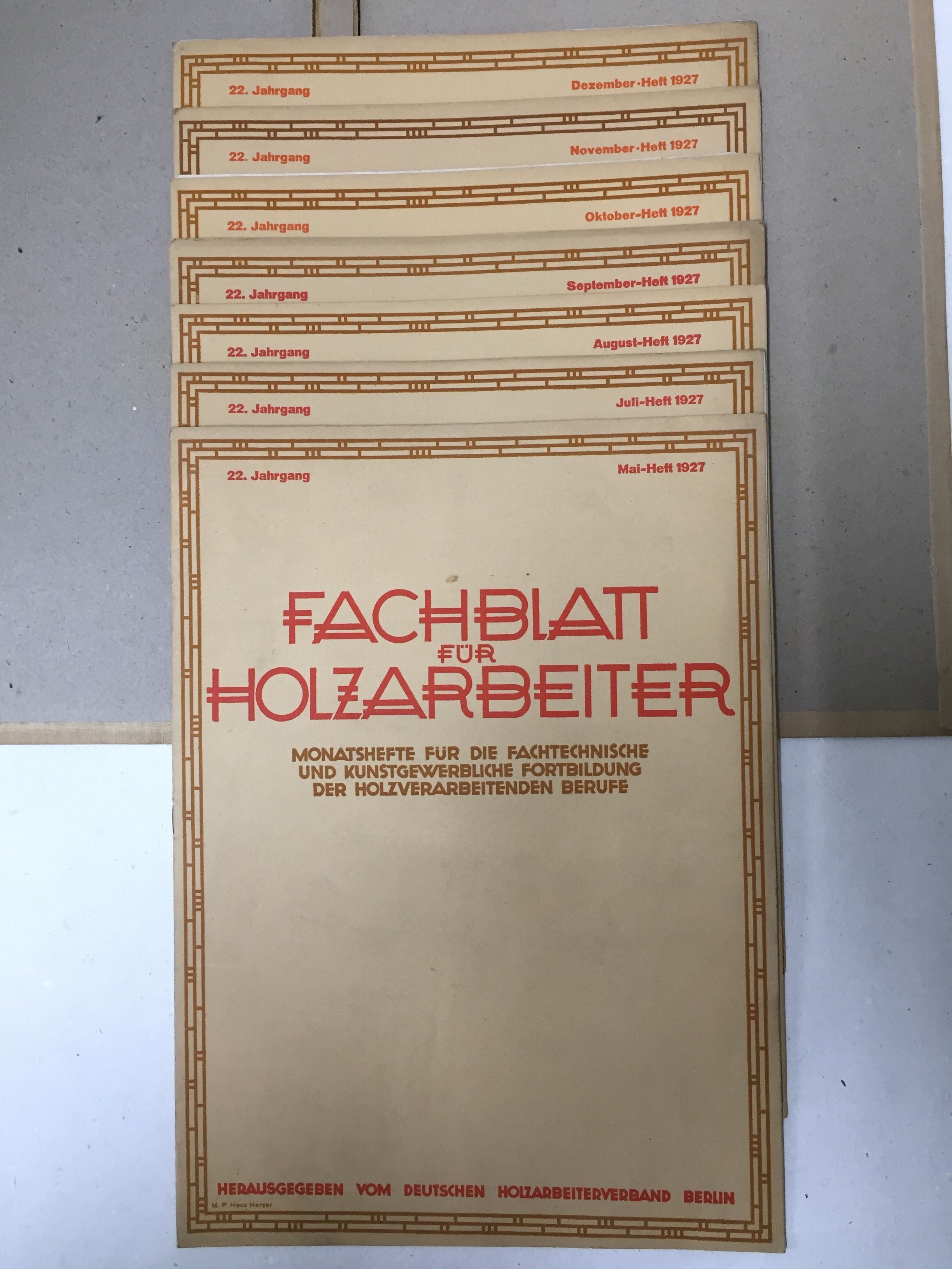 Czasopismo niemiecki 1927 fachblatt fur holzarbeiter zabytek unikat