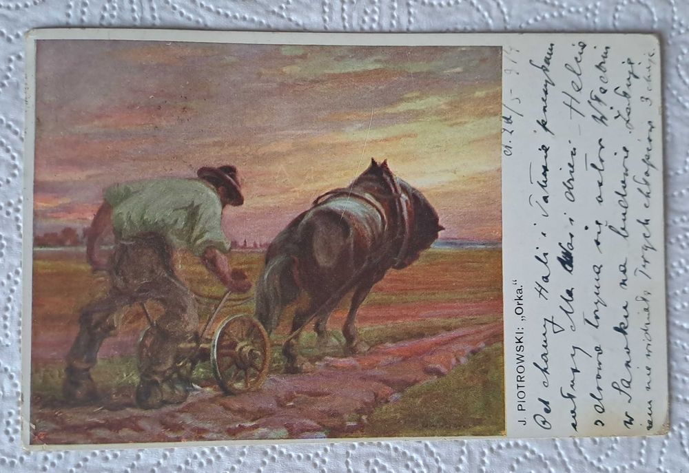 Kartka pocztowa całość malarstwo 1913 Rzeszów