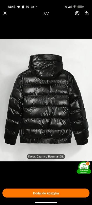 Gruba elegancka zimowa kurtka męska