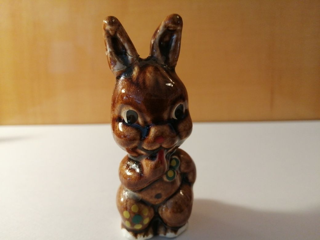Zajączek królik figurka porcelit ceramika PRL