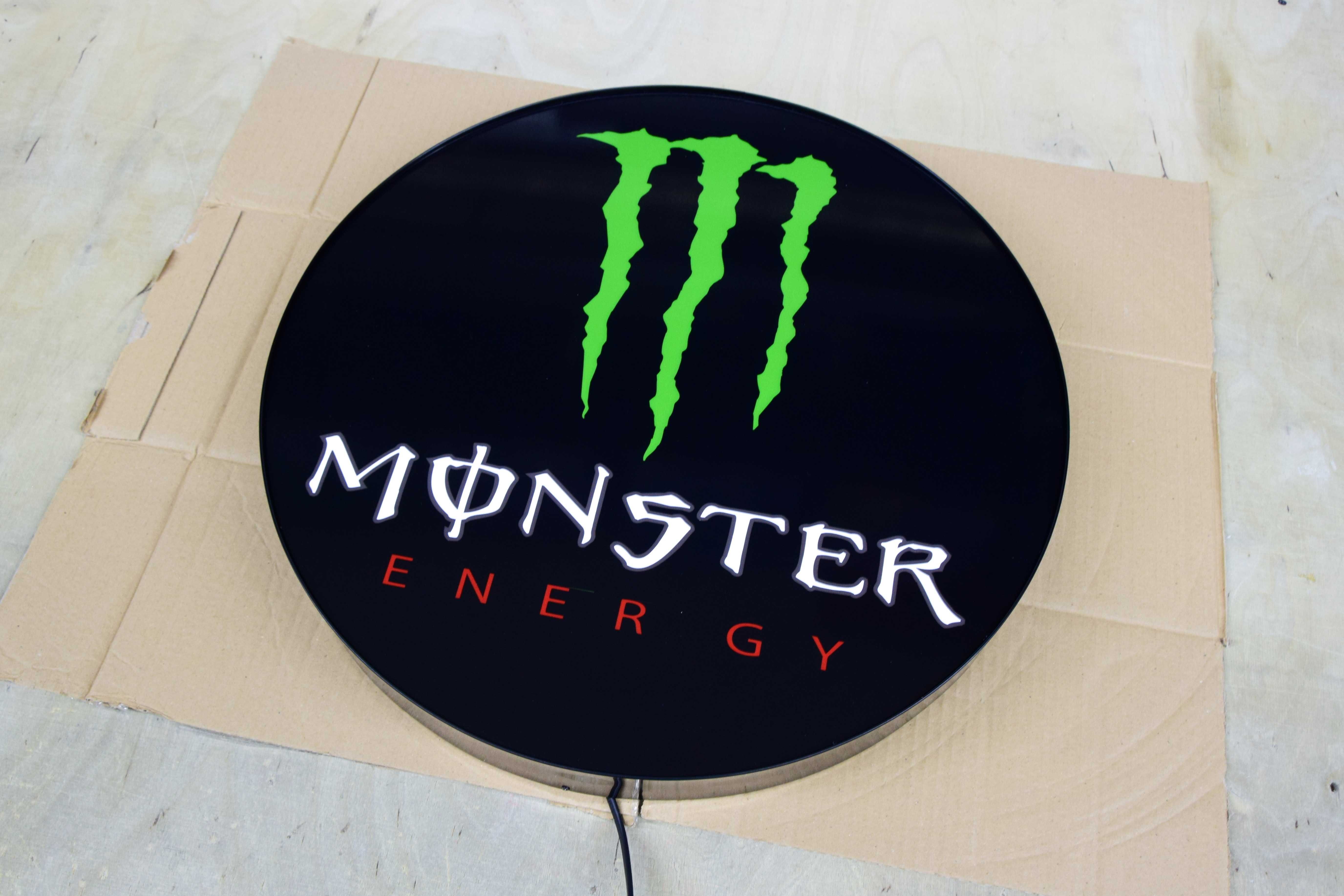 LED Neon MONSTER ENERGY, Reklamy na zamówienie, Kaseton z Logo, Szyld