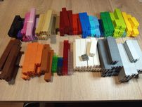 Lego Brick 2x2 około 1000 sztuk mix kolorów