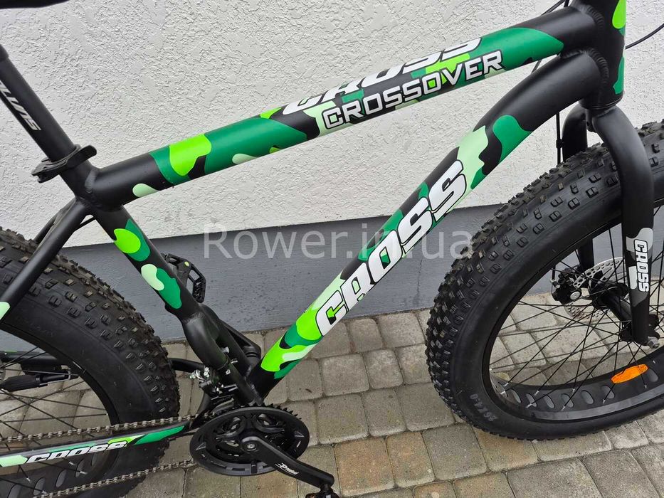 Фетбайк велосипед Fatbike Cross Crossover Rigit 26x4 2025 рама 19" gre