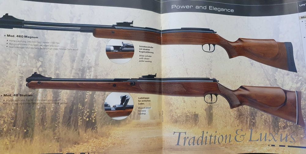 Carabina de pressão de ar - Diana 27 e Catálogo Diana Airguns